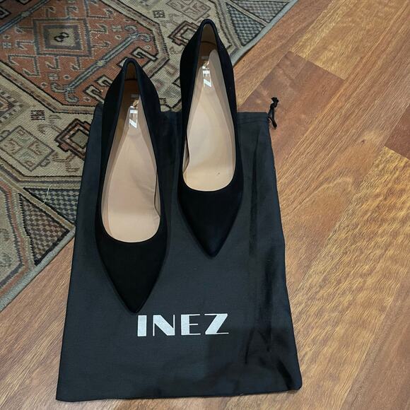 NWT Lola in Black Suede High Heel Stiletto Pump Size 8 Comfortable Chic Classic - Picture 7 of 16